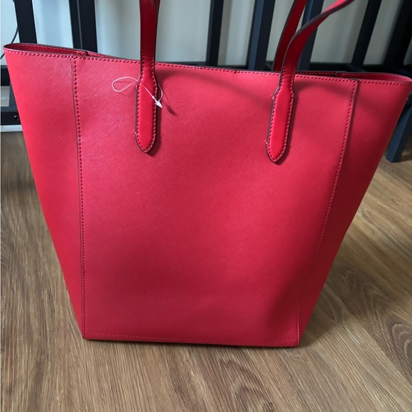 Michael Kors Vibrant Red Leather Tote - Picture 2 of 7